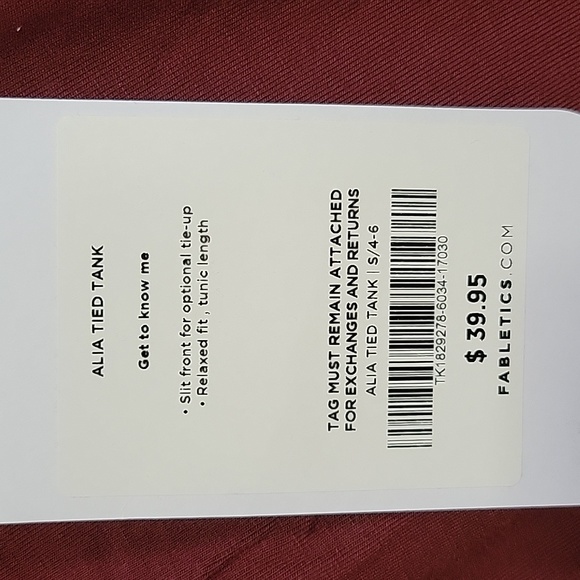 Fabletics maroon tank - Picture 3 of 4